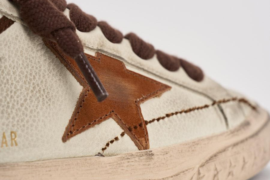 Sneakers uomo Super-star crema e tabacco GMF00758 F00811015400 GOLDEN GOOSE 