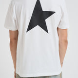 T-shirt uomo bianca con logo frontale nero GMP01220 P00087910283 GOLDEN GOOSE 