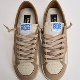 Sneakers uomo Stardan bianca e beige GMF00667 F00814015875 GOLDEN GOOSE 