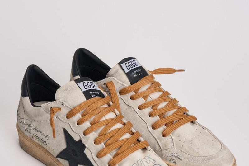 Sneakers ballstar uomo in suede GMF00117 F00757860336 GOLDEN GOOSE 