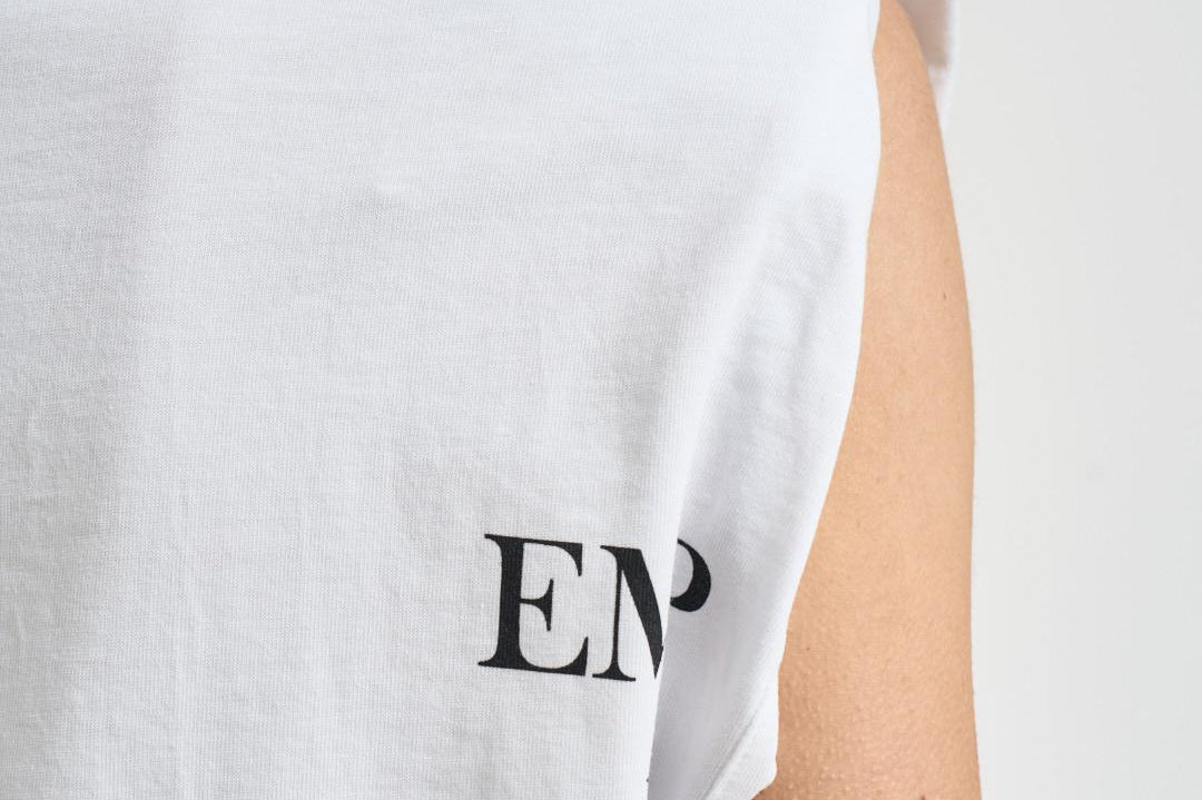 T-shirt donna bianca con scritte MA70P 270 ELISABETTA FRANCHI 