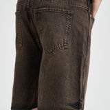 Bermuda uomo in denim vissuto marrone 100501 16BARK REPRESENT 