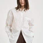 Camicia donna a  righe bianca BLUM PORCELAIN IRO 
