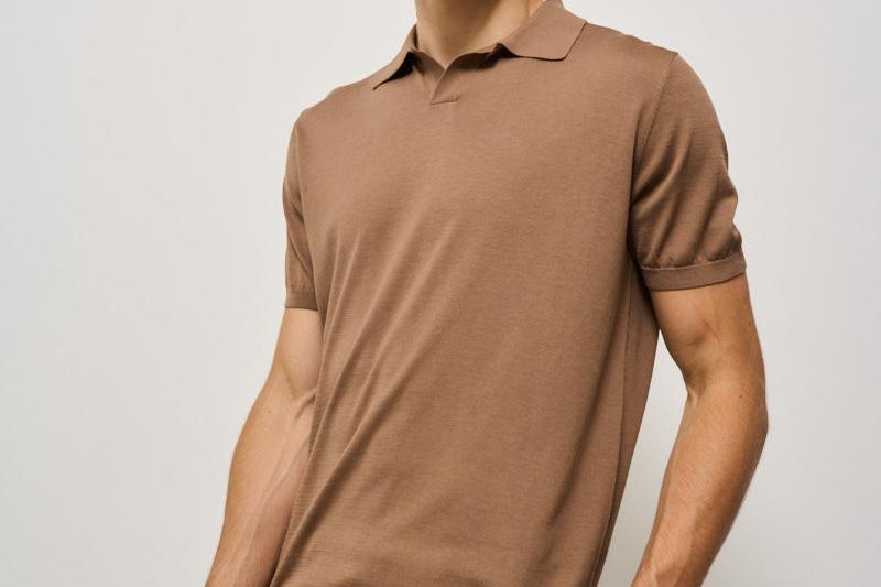 Polo uomo marrone K100423 06 KANGRA 