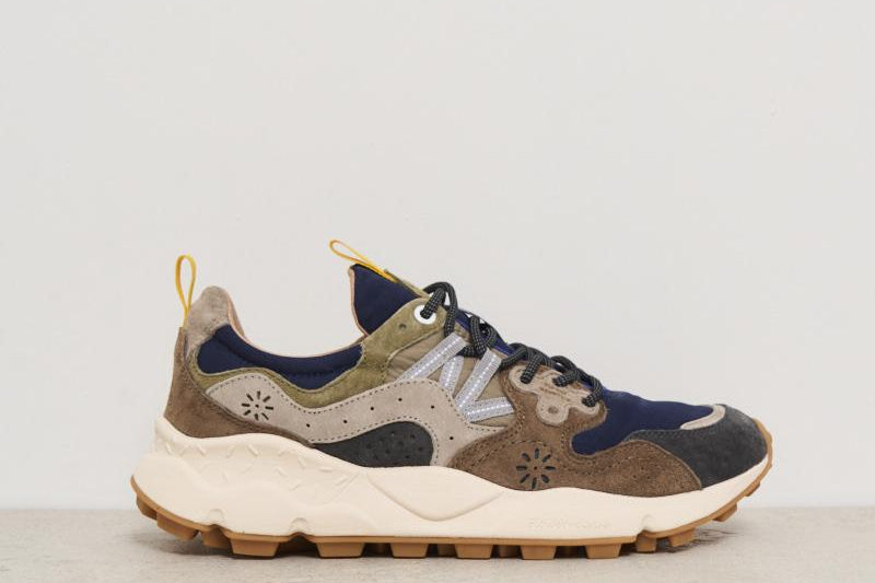 Sneakers uomo Yamano 3 marrone 3B06 GREYBLUE FLOWER MOUNTAIN 