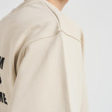 Felpa uomo girocollo ecru SW149 CO127MT DROLE DE MONSIEUR 