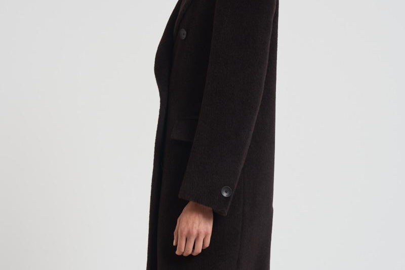 Cappotto donna doppiopetto marrone scuro JOLECC E30004MORO TAGLIATORE 