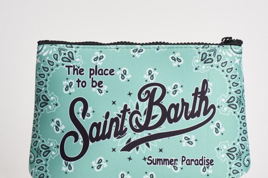 Pochette donna Aline a fantasia verde acqua ALINE 01094L MC2 SAINT BARTH 