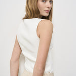 Top donna girocollo bianco D510926 ROMA25002 P.a.r.o.s.h. 