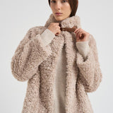 Giubbotto donna teddy beige GI000331D 1985 HERNO 