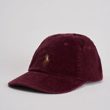 Cappellino uomo a costine bordeaux 710847175 008 RALPH LAUREN 
