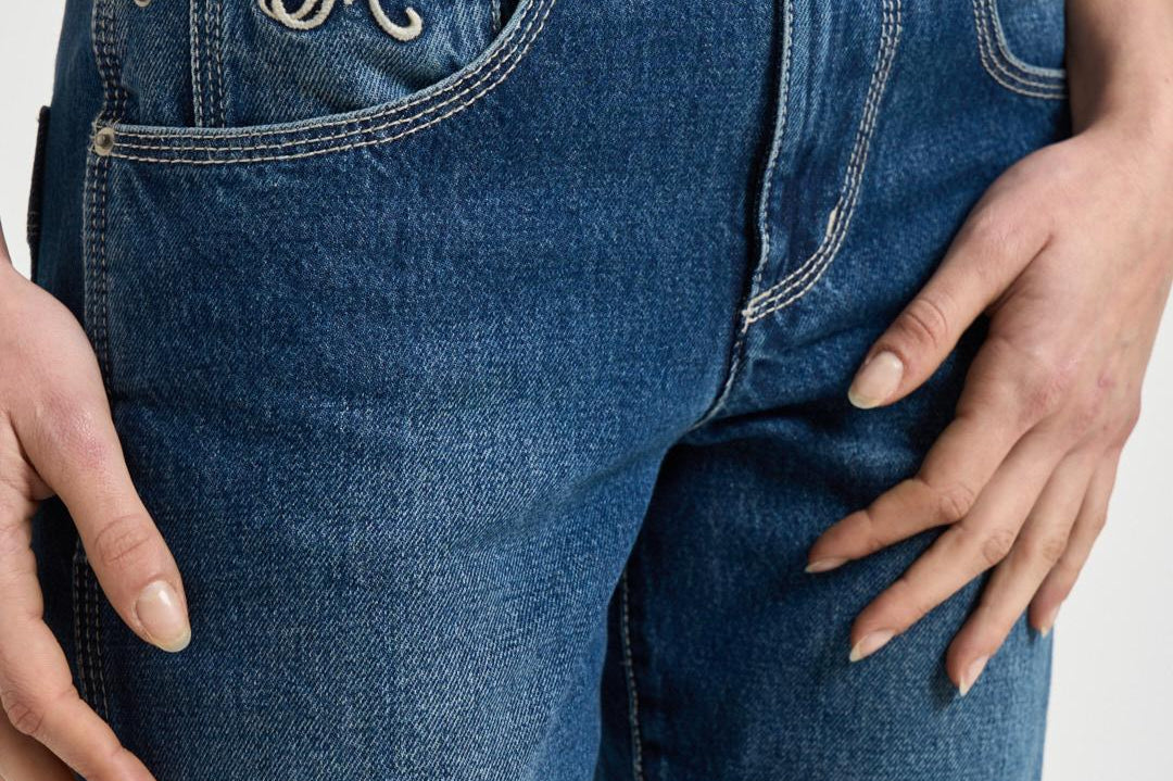 Jeans donna Jeyda in denim blu medio PA0625FA D1H01I30BU ISABEL MARANT 