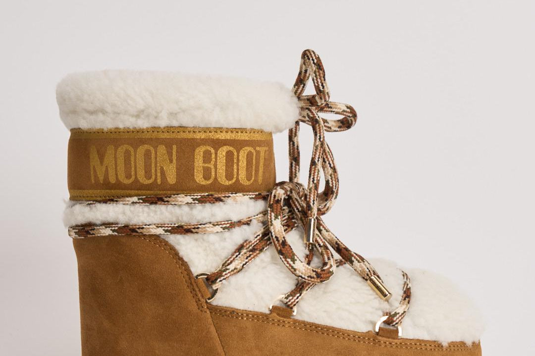 Stivale donna da neve cammello e bianco 1409580 MA03WHISKYOFFWHITE MOON BOOT 