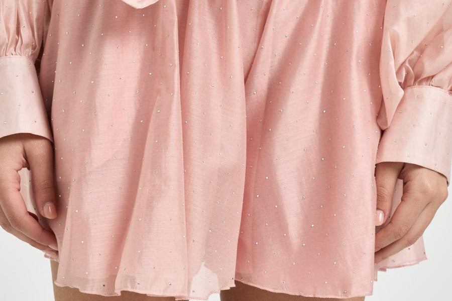 Shorts donna con strass rosa 16146 PINK ACTUALEE 