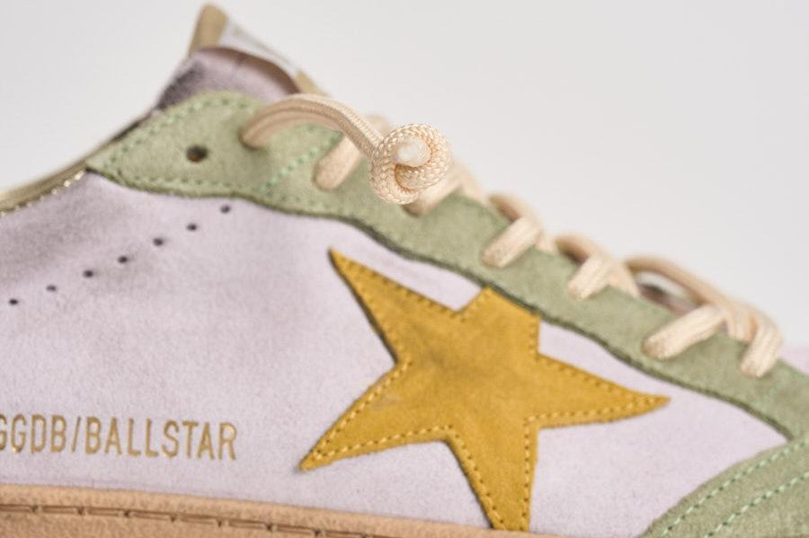 Sneakers donna Ball Star grigia e gialla GWF00117 F00814583251 GOLDEN GOOSE 