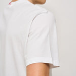 T-shirt uomo girocollo bianca con stampa SAVEFORCAR 01NEB MC2 SAINT BARTH 