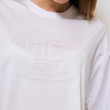 T-shirt donna girocollo bianca MA60N 270 ELISABETTA FRANCHI 