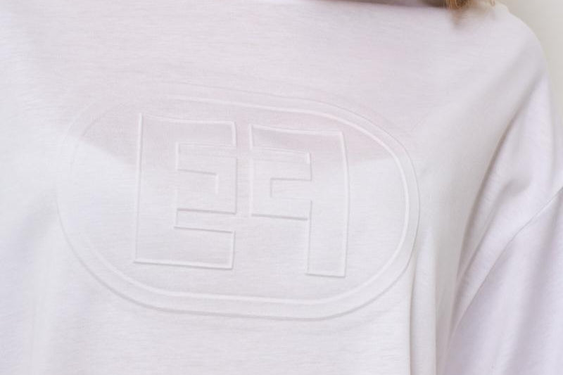 T-shirt donna girocollo bianca MA60N 270 ELISABETTA FRANCHI 