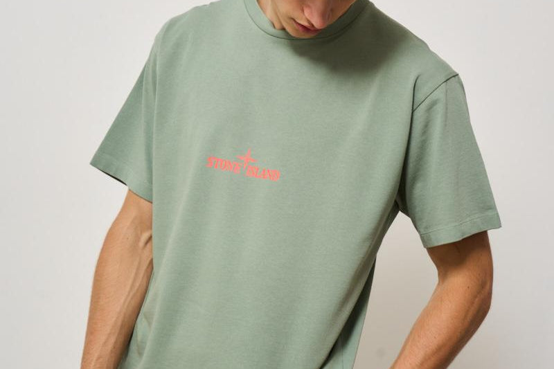 T-shirt uomo girocollo verde salvia 21002RC S0137V0055 STONE ISLAND 