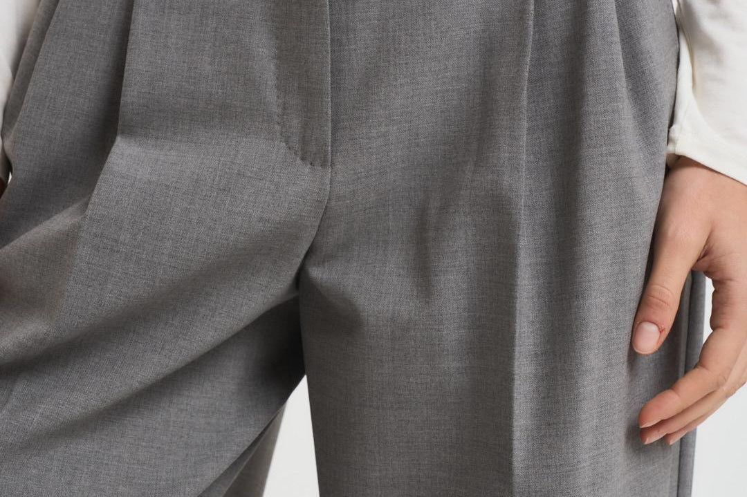 Pantalone donna a palazzo grigio ENTRATA 010 MAX MARA STUDIO 