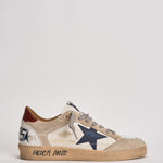 Sneakers uomo Ball star beige e blu GMF01034 F00812712387 GOLDEN GOOSE 