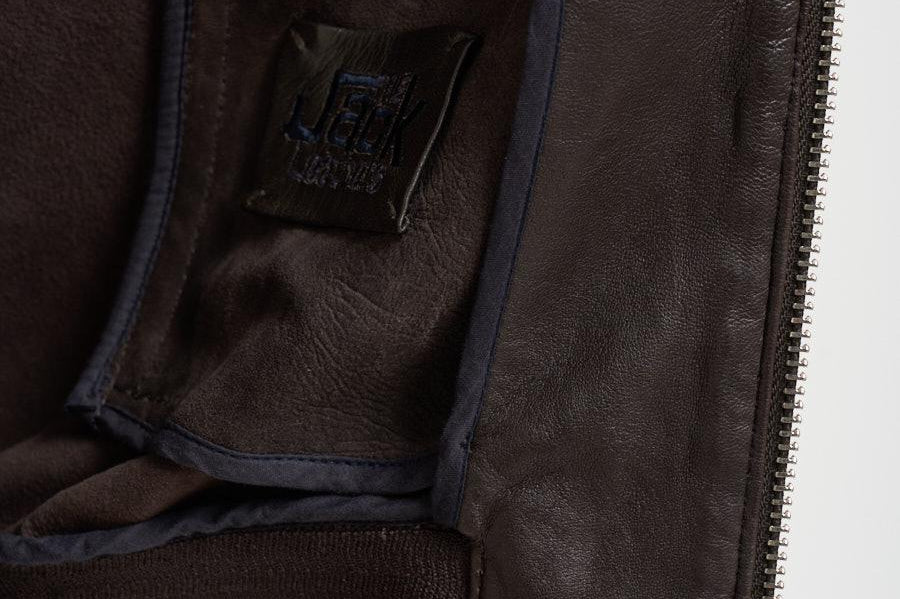 Giubbotto uomo in ecopelle moro ELVIS TANNING06 THE JACK LEATHERS 