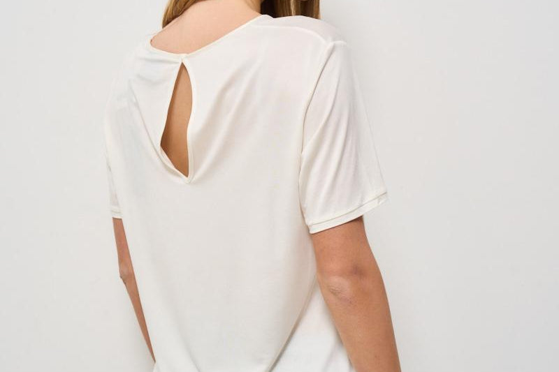 T-shirt donna girocollo bianca 25709 09 RRD 