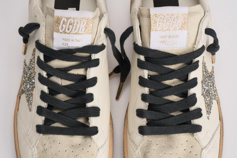 Sneakers donna Ball Star glitter argento GWF00117 F00747212274 GOLDEN GOOSE 