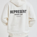 Felpa uomo con cappuccio bianca OCM4113 FLATWHITE REPRESENT 