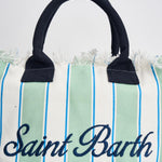 Borsa donna Vanity a righe verde salvia e bianca VANITY 00937L MC2 SAINT BARTH 