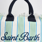 Borsa donna Vanity a righe verde salvia e bianca VANITY 00937L MC2 SAINT BARTH 