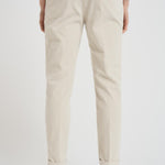 Pantalone uomo con pence in velluto a coste panna RETRO DV0500XLATTE BERWICH 