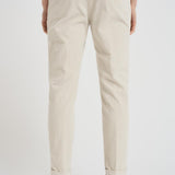 Pantalone uomo con pence in velluto a coste panna RETRO DV0500XLATTE BERWICH 