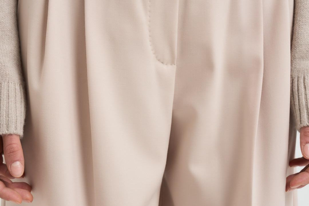 Pantalone donna a palazzo panna ENTRATA 018 MAX MARA STUDIO 