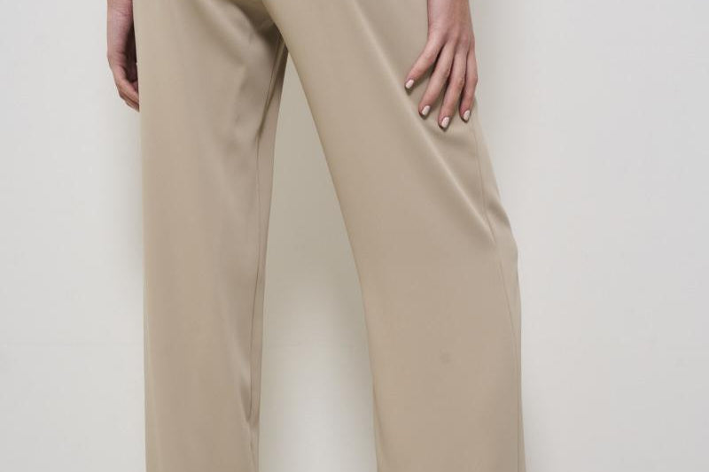 Pantalone donna sabbia wide-leg D231087 PANTY25003 P.a.r.o.s.h. 