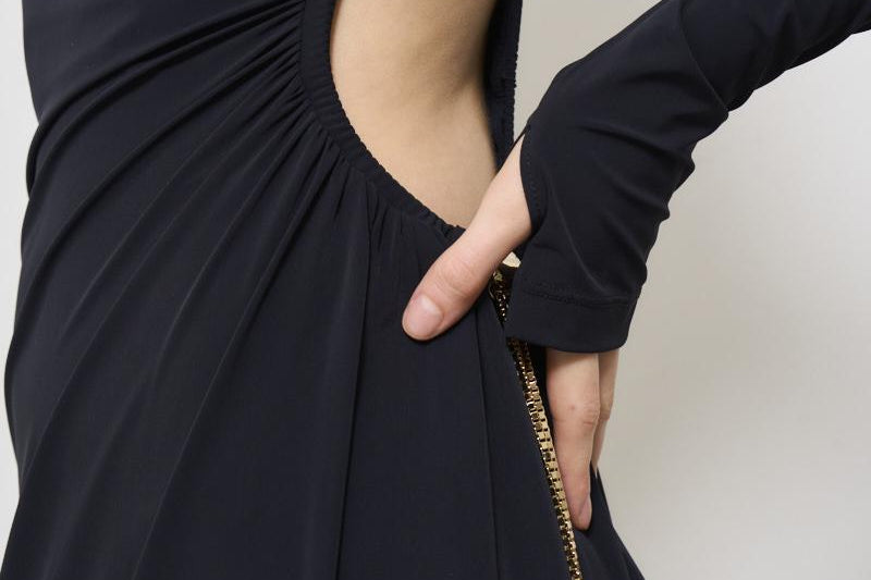 Abito donna lungo Octavia Dress nero 625SS6629O BLACK DANAME 