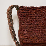 Pochette donna Hafa in rafia mattone HAFA WOOD IBELIV 