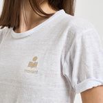 T-shirt donna Koldia girocollo in lino bianca TS0315FB A1N10EWHLG MARANT ETOILE 