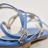 Sandali donna denim blu W46  EMANUELA CARUSO CAPRI 