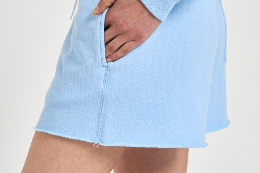 Shorts donna in felpa celeste 211965103 502 RALPH LAUREN 