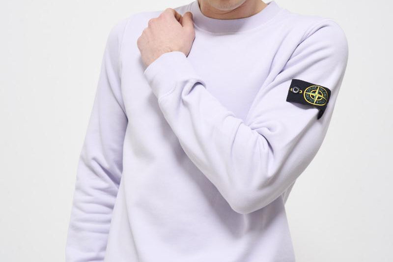 Felpa uomo girocollo lilla 6100044 S0051V0088 STONE ISLAND 