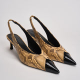 Slingback donna in pelle pitonata 1159843091 JOJOBA3091 ROTATE 