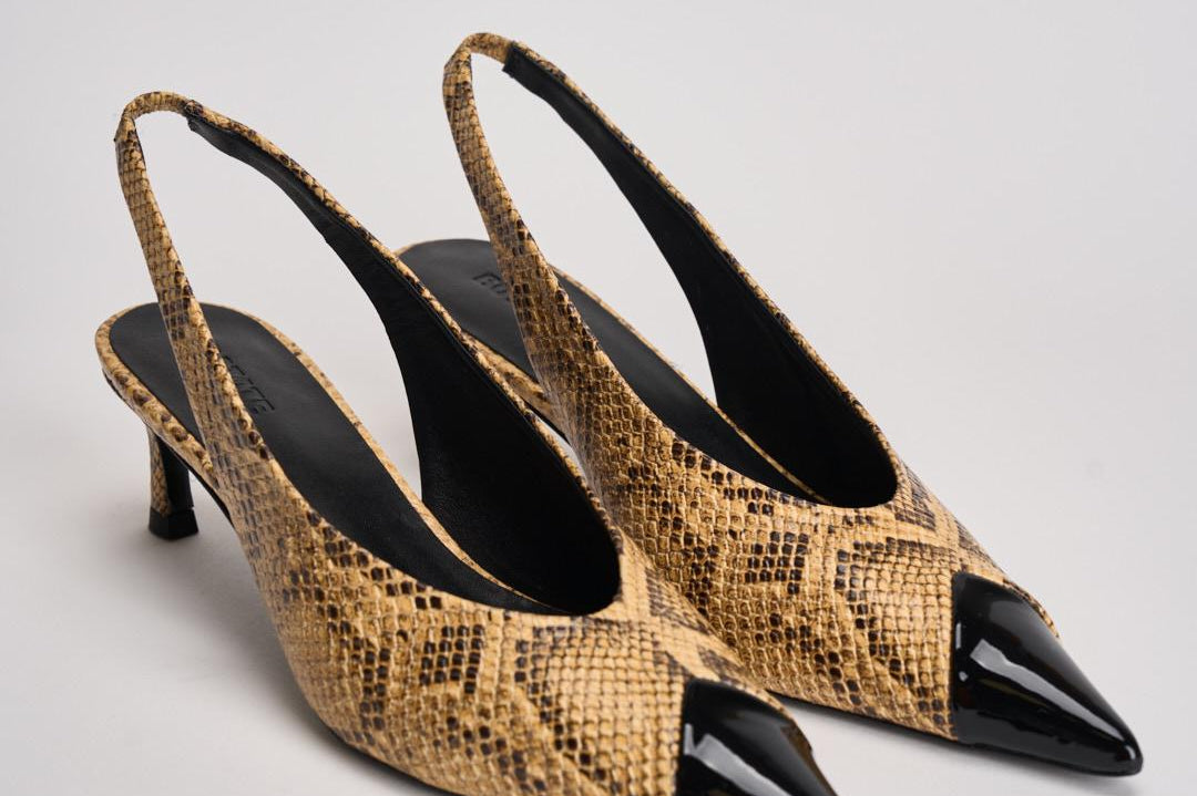 Slingback donna in pelle pitonata 1159843091 JOJOBA3091 ROTATE 