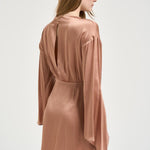 Abito donna mini satinato rosa antico Y6SM24 E34 SEMICOUTURE 