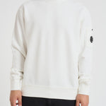 Felpa uomo gircollo bianca SS718A 006372G103 CP COMPANY 