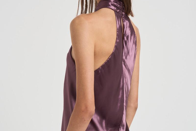Top Zeyne in raso donna T180959A MAUVE THE ANDAMANE 