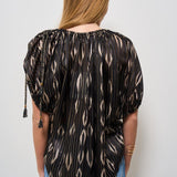 T-shirt donna Sonae fantasia nera HT0607FA C1J16IBKEC ISABEL MARANT 