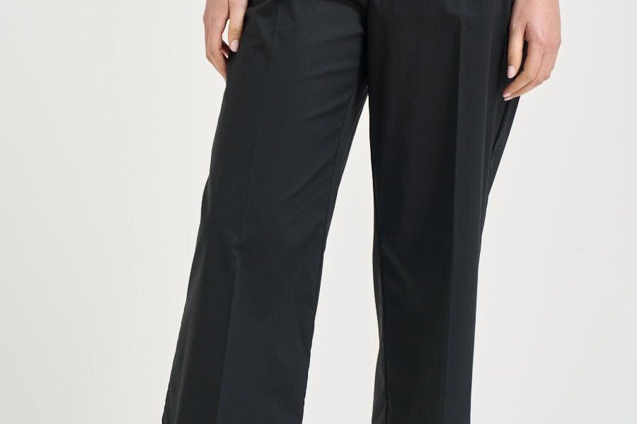 Pantalone donna in popeline nero L6SK86 Y69 LIVIANA CONTI 