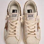 Sneakers donna Super Star bianca e cavallino leopardato GWF01042 F00816783260 GOLDEN GOOSE 