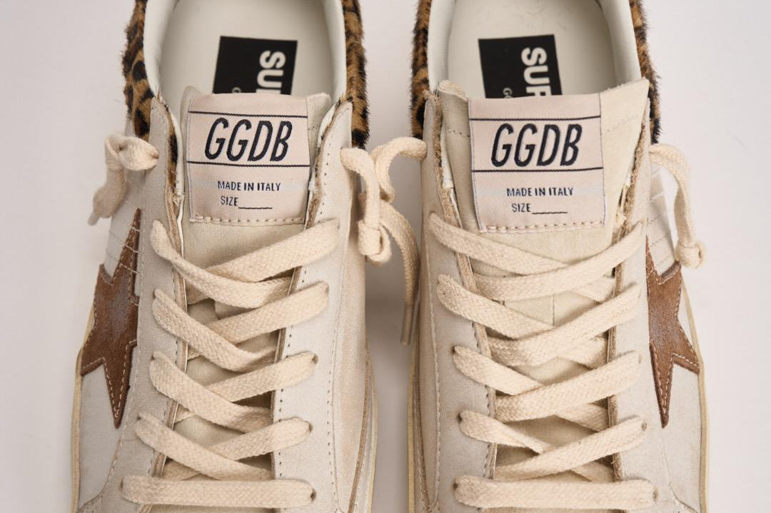 Sneakers donna Super Star bianca e cavallino leopardato GWF01042 F00816783260 GOLDEN GOOSE 